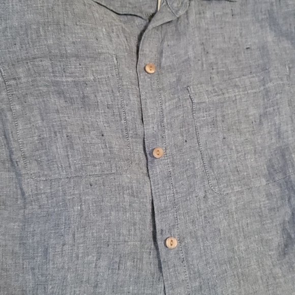 Charter Club Linen Button Down Petite Blouse - Picture 7 of 7